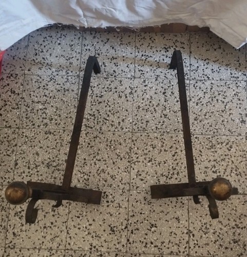 Coppia vecchi alari - coppia,