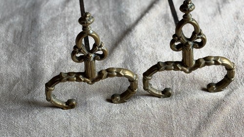 Coppia alari ottone - di,