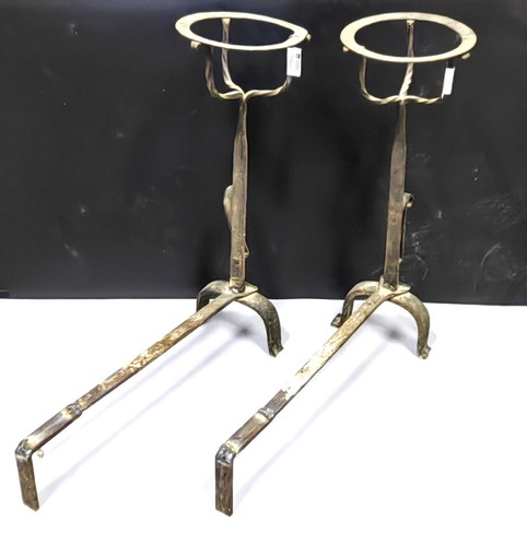 Coppia antichi alari ferro - coppia,