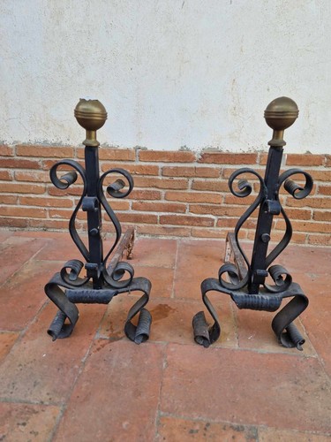 Antica coppia alari per - di,