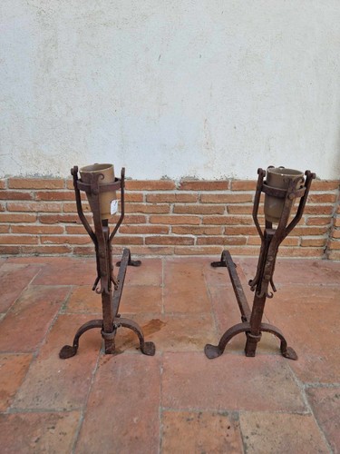 Antica coppia alari per - coppia,